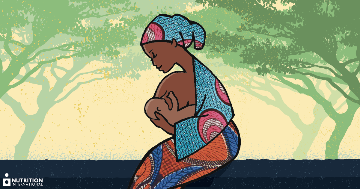 - Nutrition International Breastfeeding African mother with child