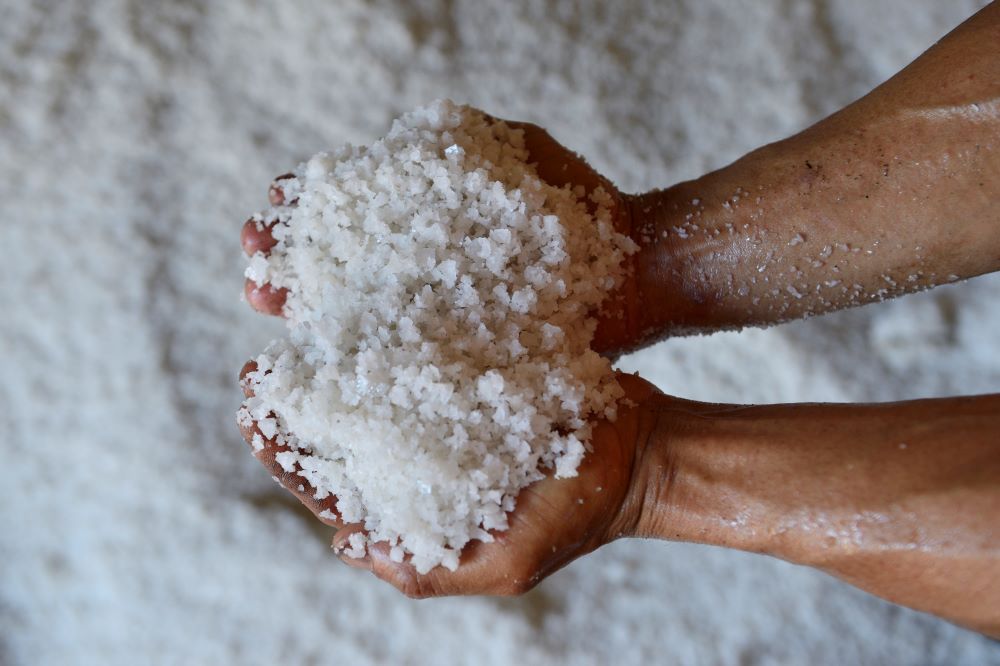 - Nutrition International Handfuls of iodized salt in Indonesia