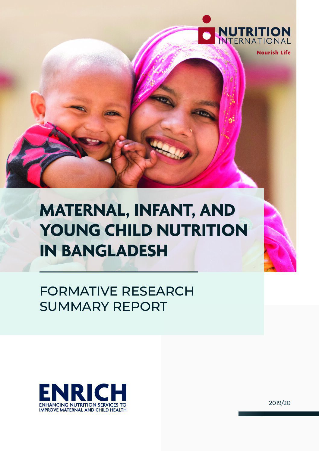 Maternal, Infant, and Young Child Nutrition in Bangladesh: Formative research summary report thumbnail