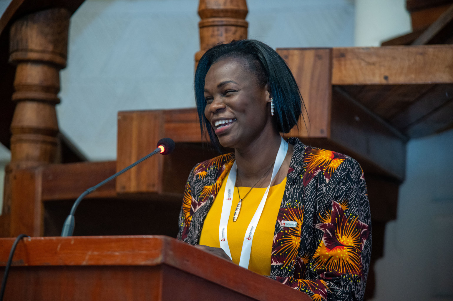 Portrait of a woman speak